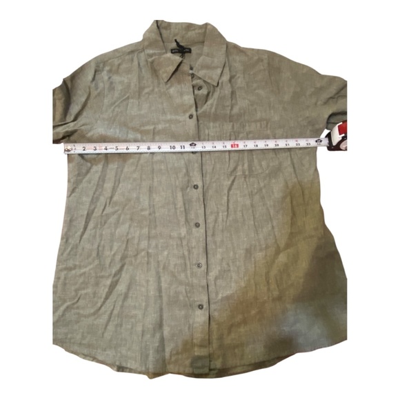 Silver Jeans Co linen & cotton blend long sleeve button up collared shirt. Sz 2X - Picture 8 of 16